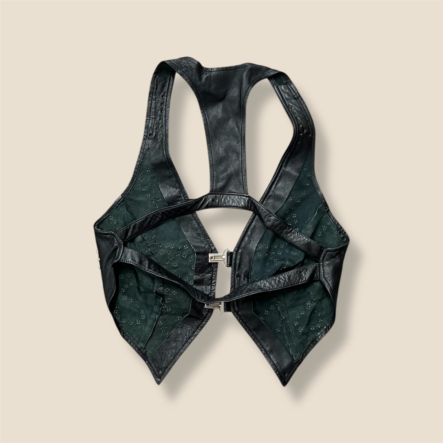 Vintage Studded Leather Vest