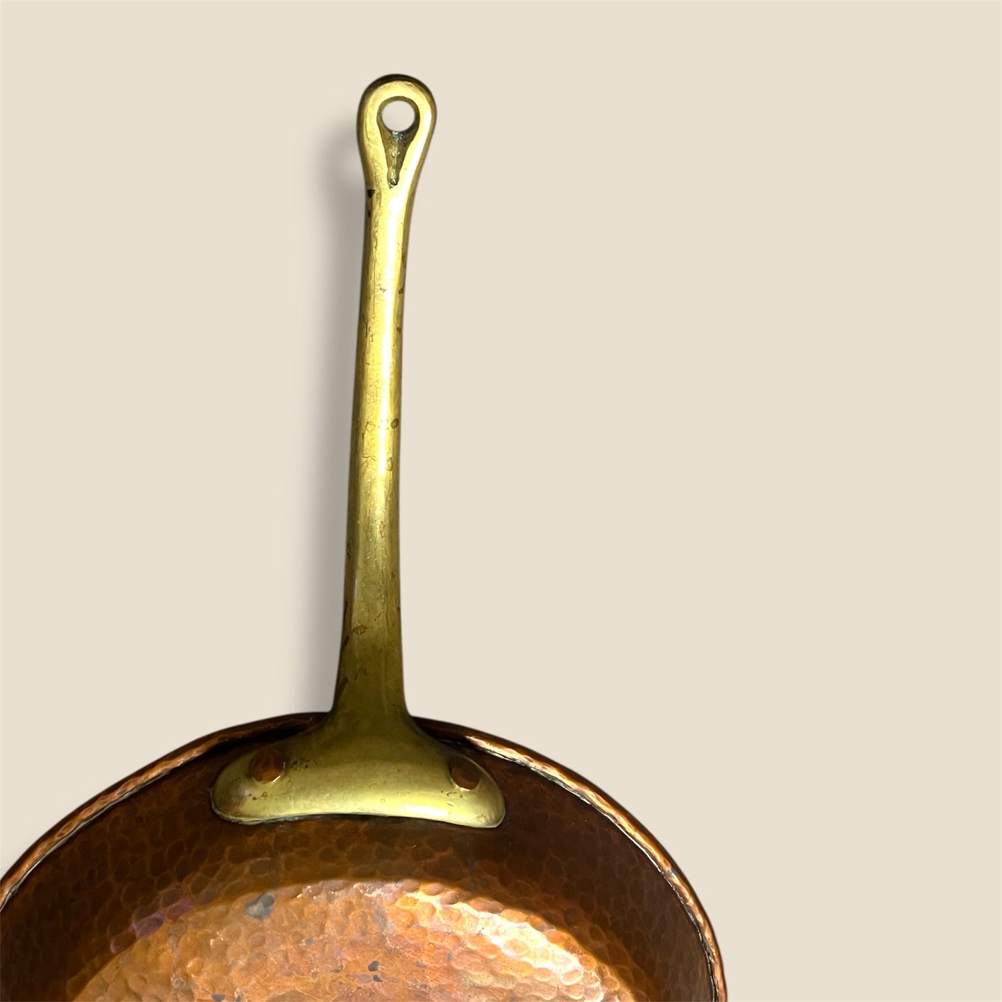 Vintage French Hammered Copper Pan