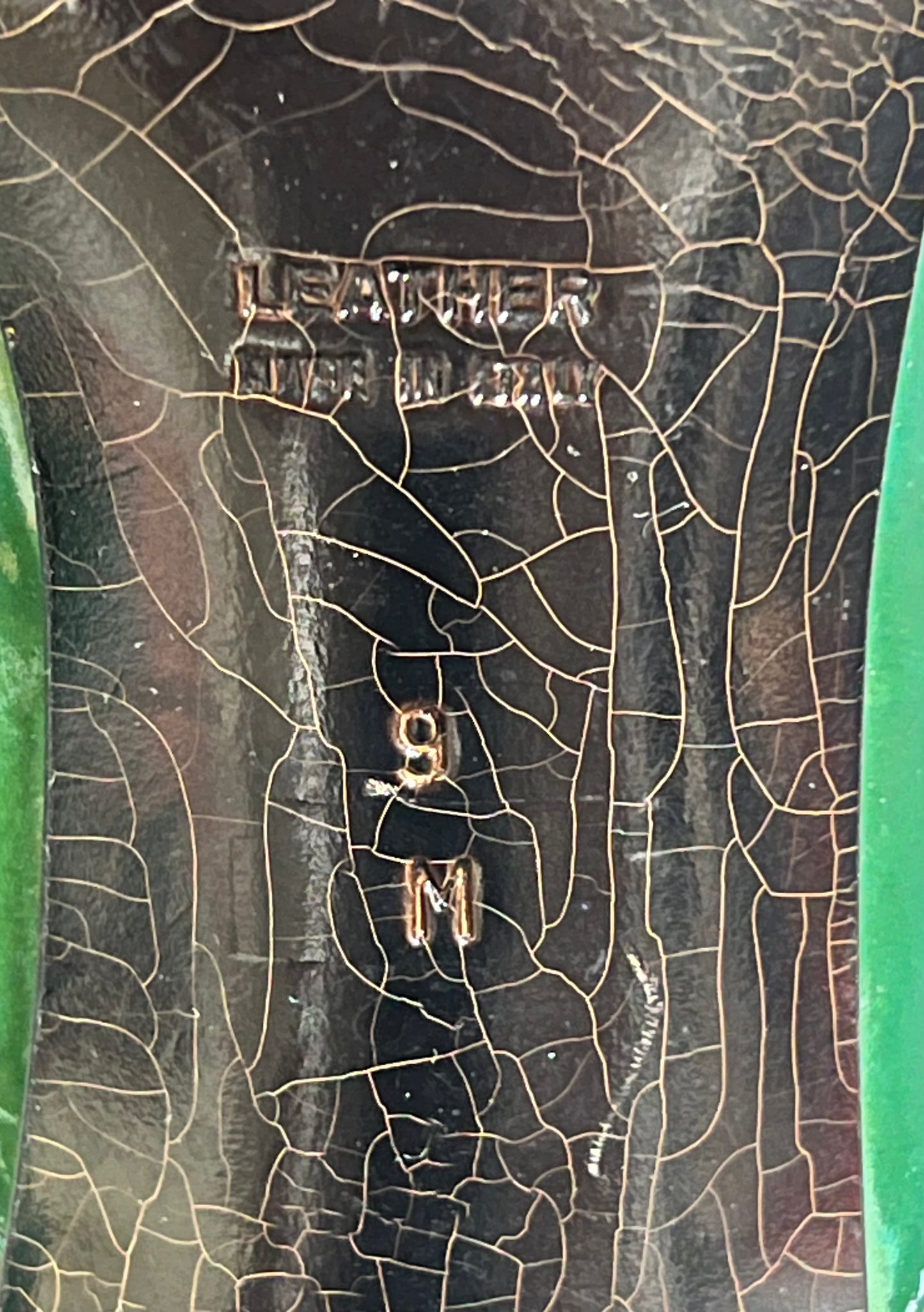 Vintage Green Patent Leather YSL Sandals