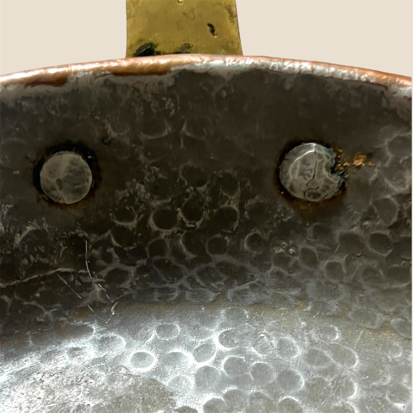 Vintage French Hammered Copper Pan