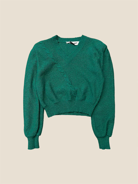 Vintage 1980s Retro Exit Shops Green Sweater