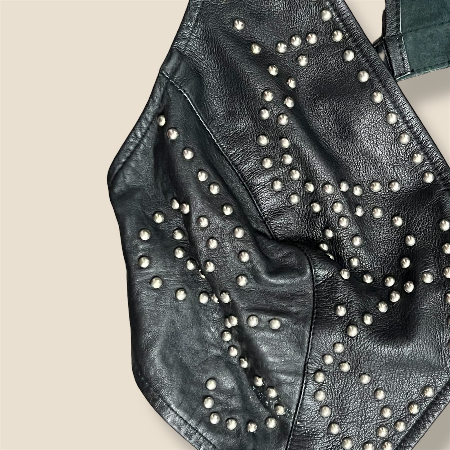 Vintage Studded Leather Vest