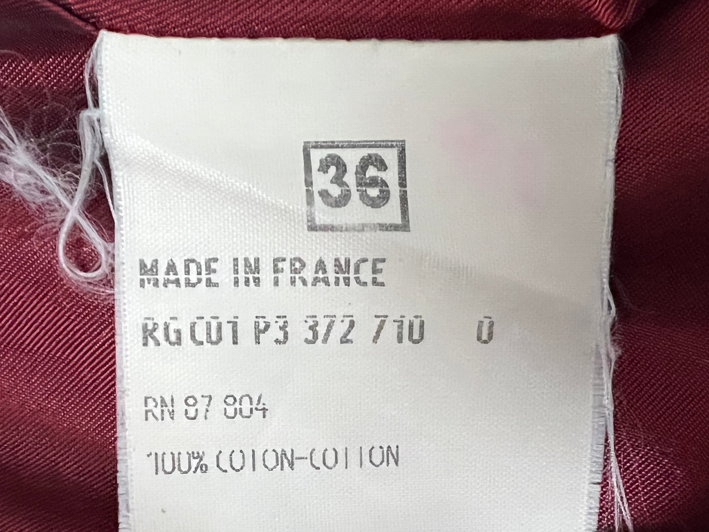 Vintage YSL Yves Saint Laurent Deep Red Velvet Blazer Size 36 XS/S