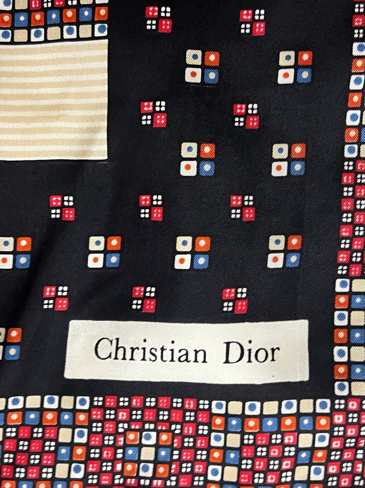 Authentic Vintage 100% Silk Christian Dior Scarf