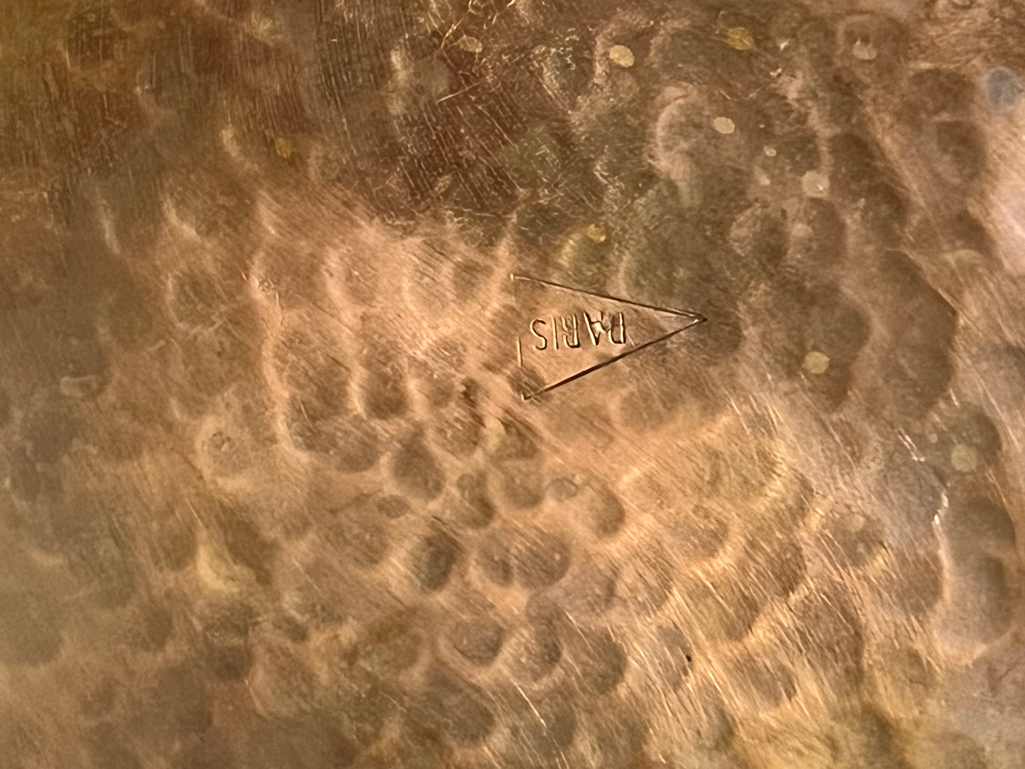 Vintage French Hammered Copper Pan