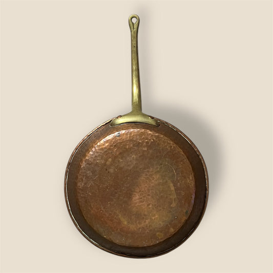 Vintage French Hammered Copper Pan