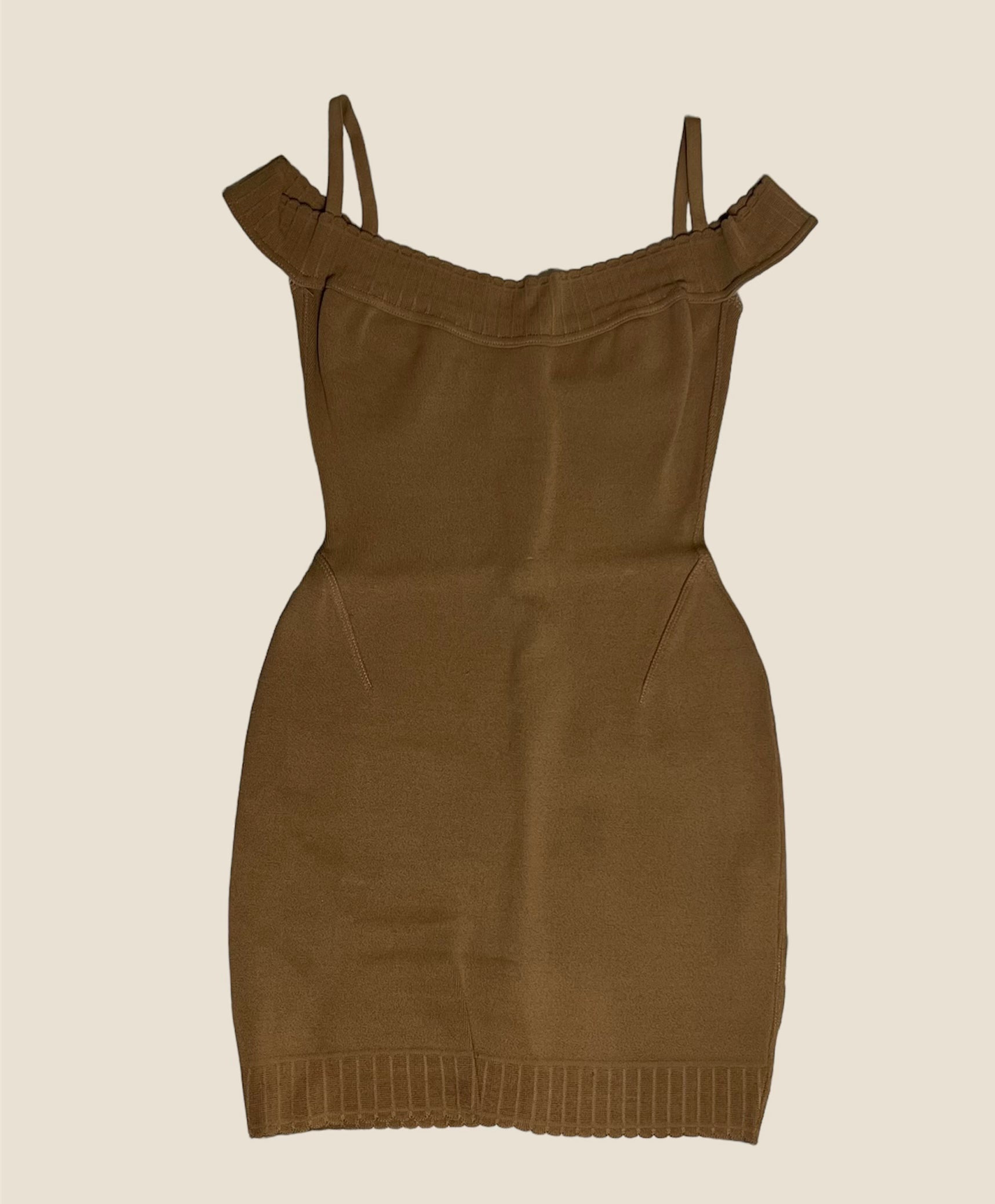 Azzedine Alaia Vintage 1992 Cold Shoulder Mini Body-con Dress – LAS VIEJAS