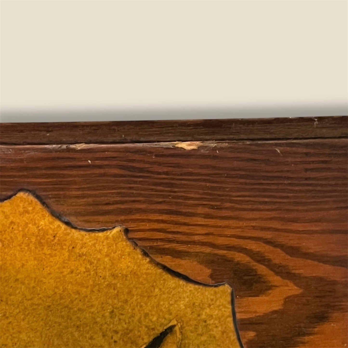 Vintage Art Hand Painted Kitten Trio Lacquered onto Wood, Signed