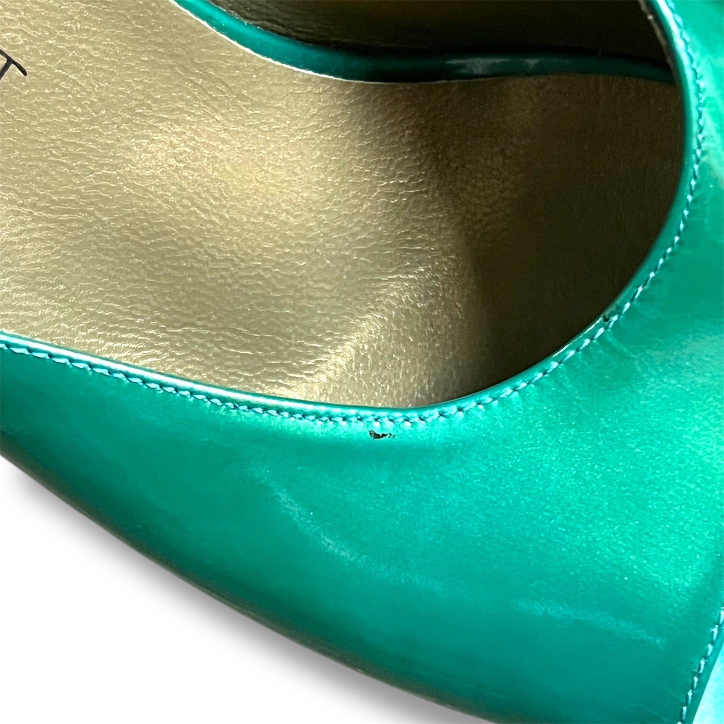 Vintage Green Patent Leather YSL Sandals